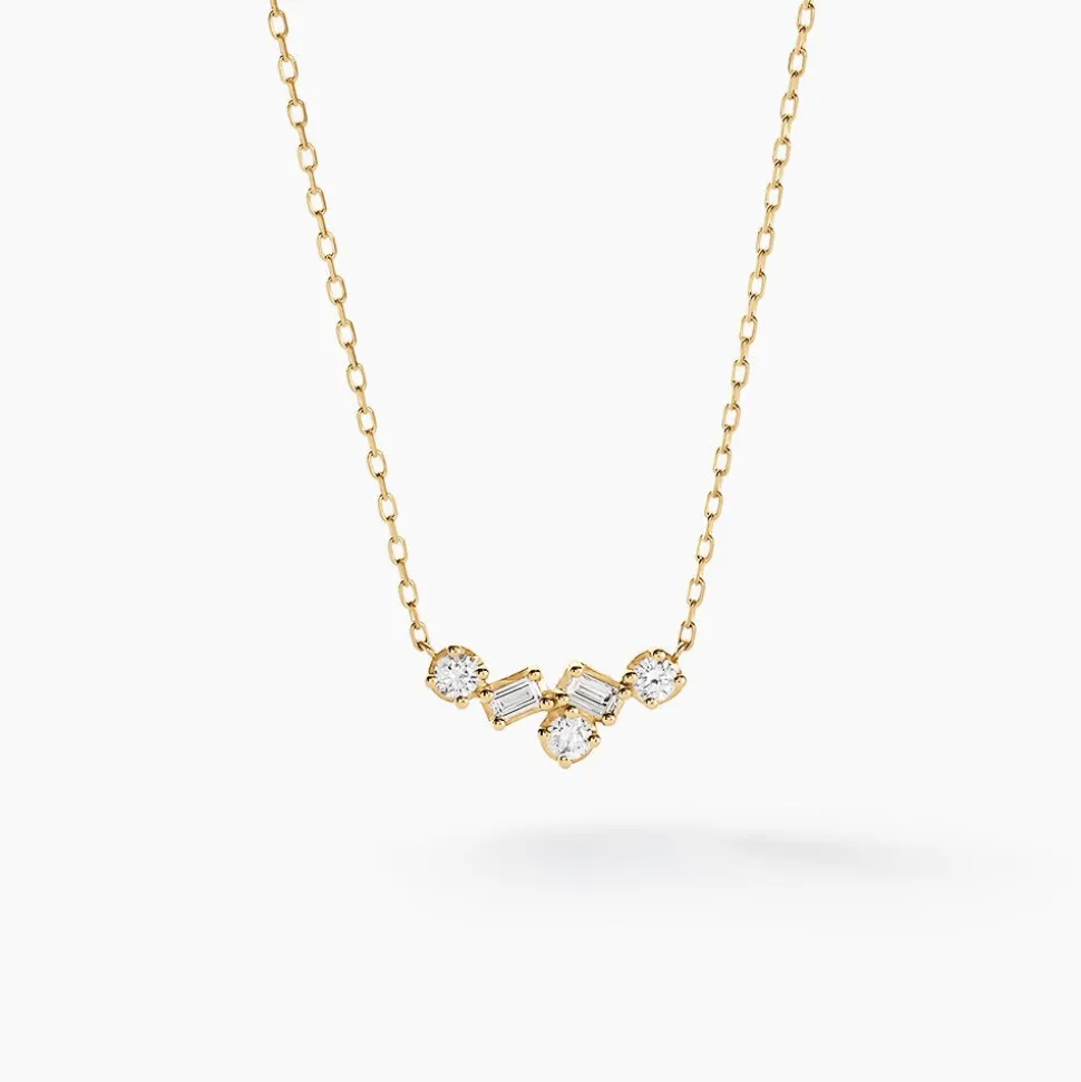 Collier Antigonus Or Jaune Diamant Synthétique