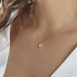 Collier Aodren Or Jaune Oxyde De Zirconium