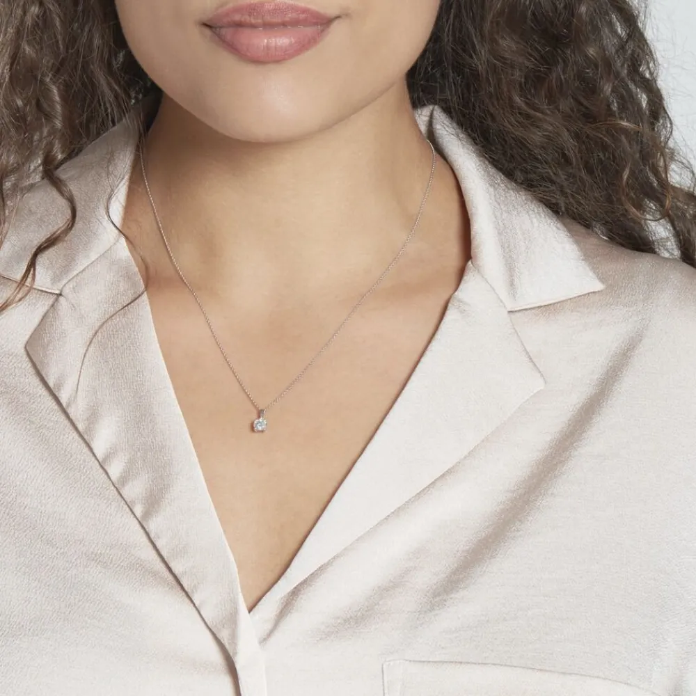 Collier Aphrodite Or Blanc Diamant Synthetique|Marc Orian Sale