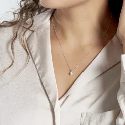 Collier Aphrodite Or Blanc Diamant Synthetique|Marc Orian Sale