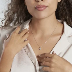 Collier Aphrodite Or Blanc Diamant Synthetique|Marc Orian
