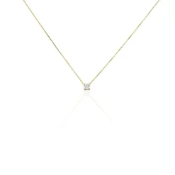 Collier Aphrodite Or Jaune Diamant Synthetique