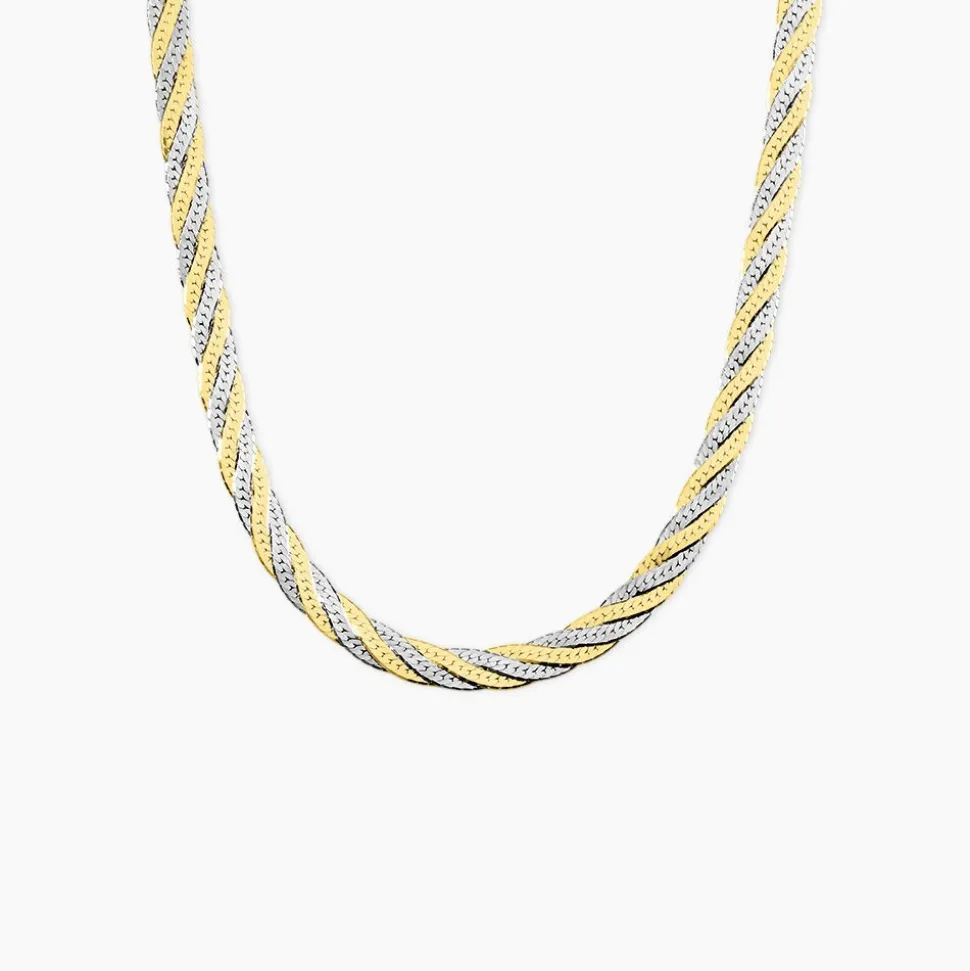 Collier Argent Bicolore Akio