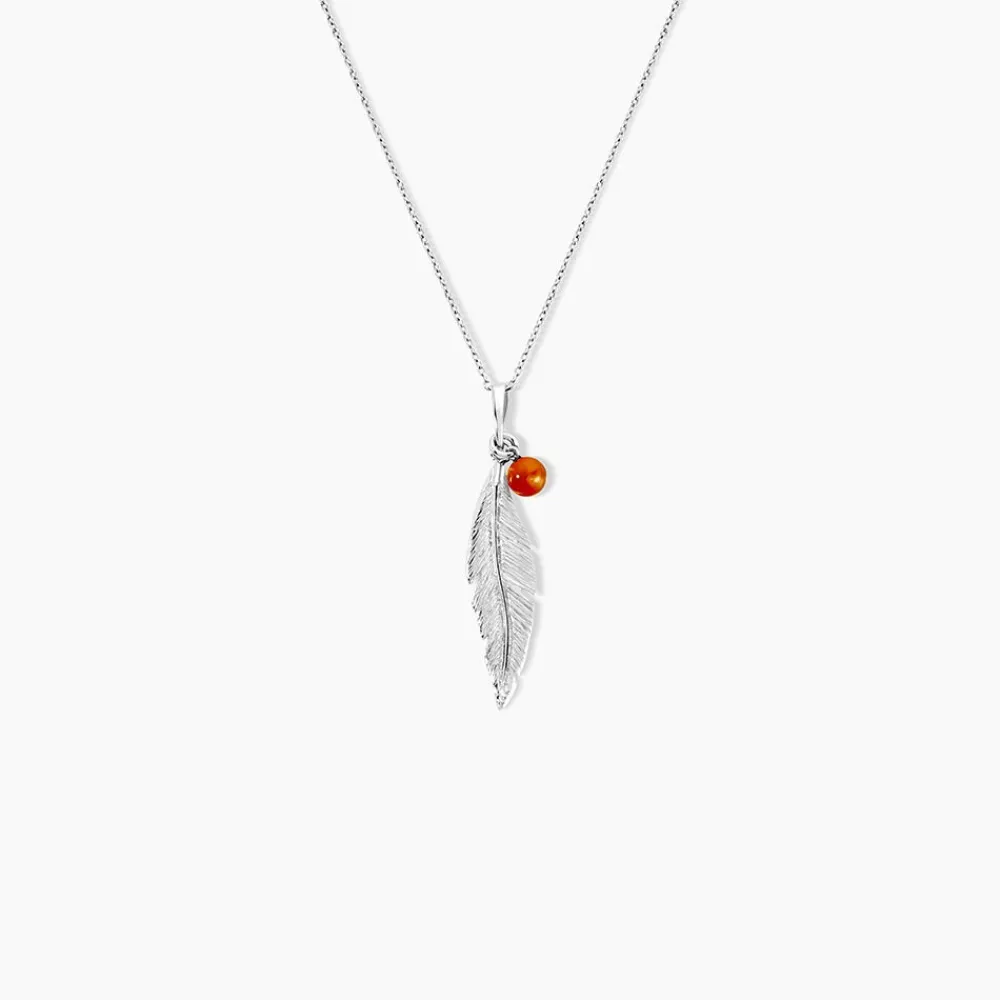 Collier Argent Blanc Adriane Ambre|Marc Orian Best