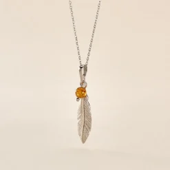 Collier Argent Blanc Adriane Ambre|Marc Orian Best
