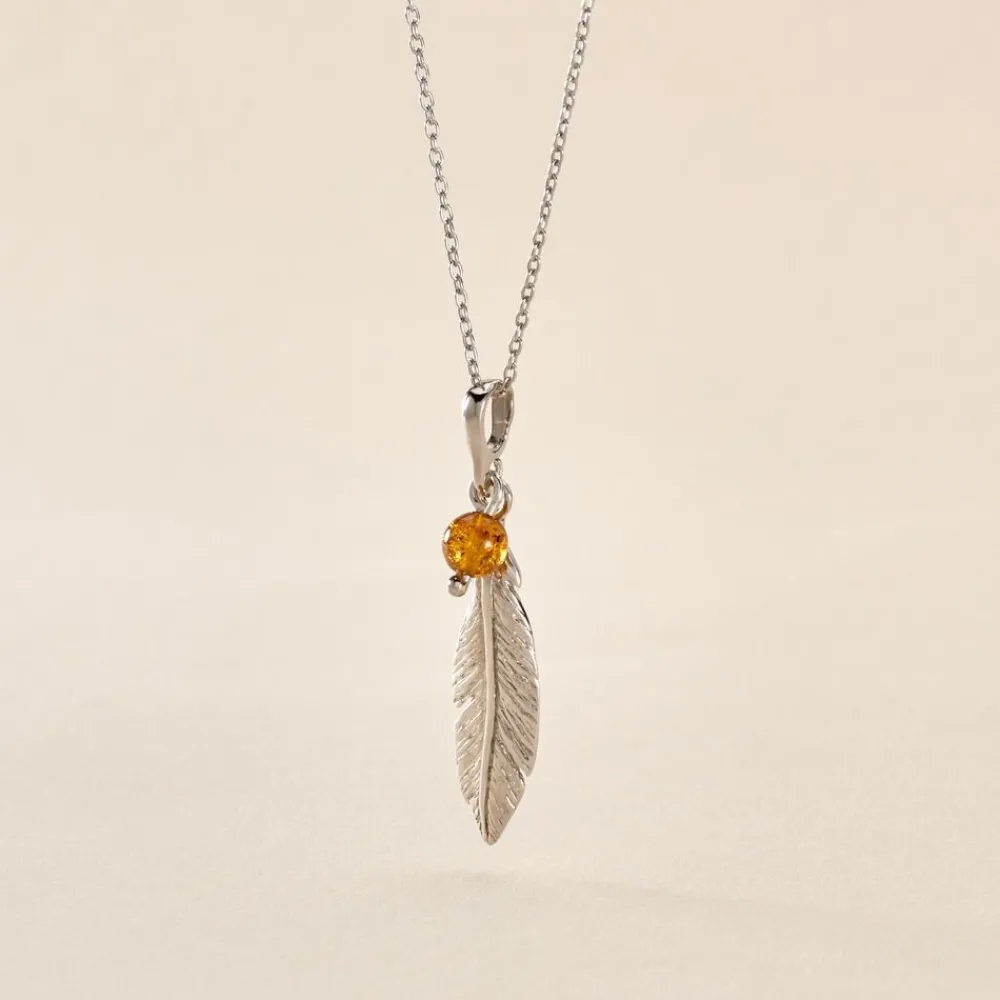 Collier Argent Blanc Adriane Ambre|Marc Orian Best