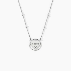 Collier Argent Blanc Akosua