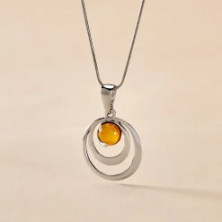 Collier Argent Blanc Alanna Ambre|Marc Orian