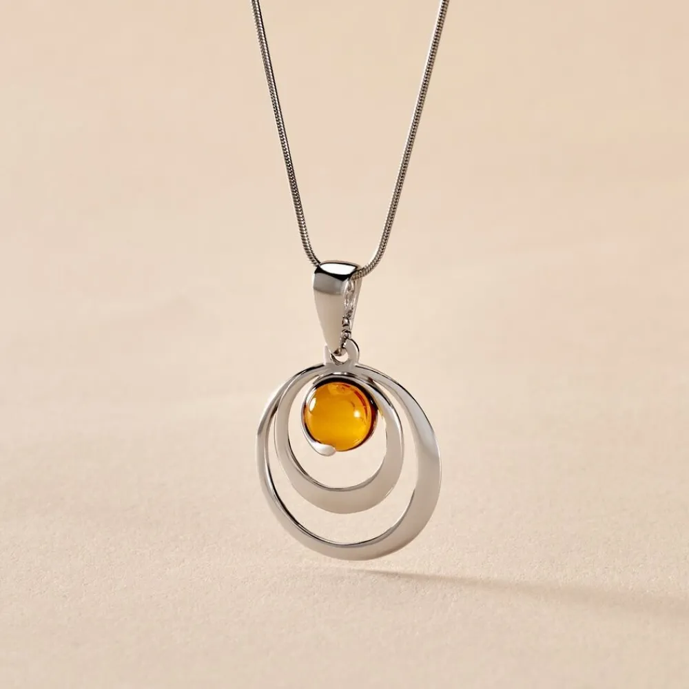Collier Argent Blanc Alanna Ambre|Marc Orian