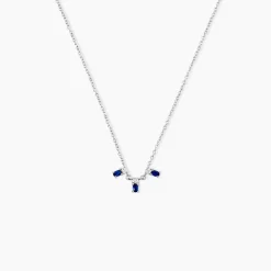 Collier Argent Blanc Augusts Oxydes De Zirconium