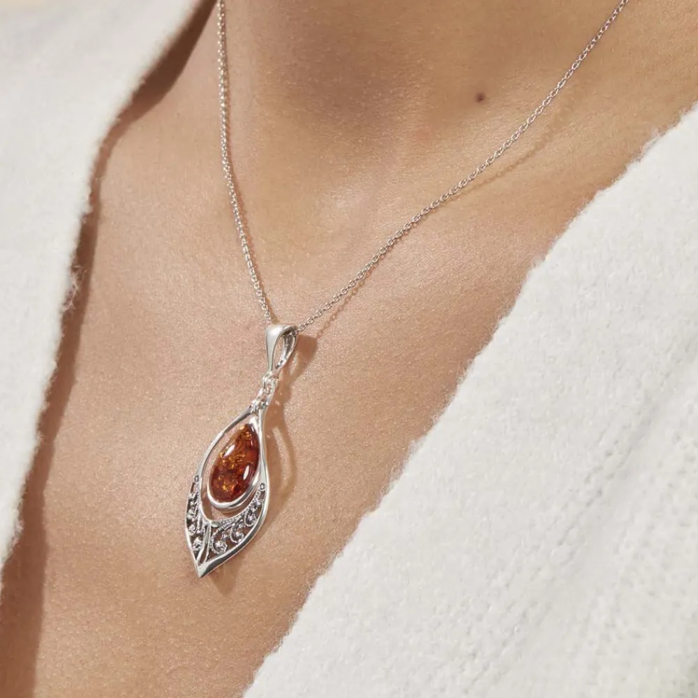 Collier Argent Blanc Doralyn Ambre|Marc Orian Outlet