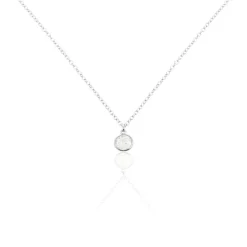 Collier Argent Blanc Lehunnus Oxyde De Zirconium|Marc Orian New