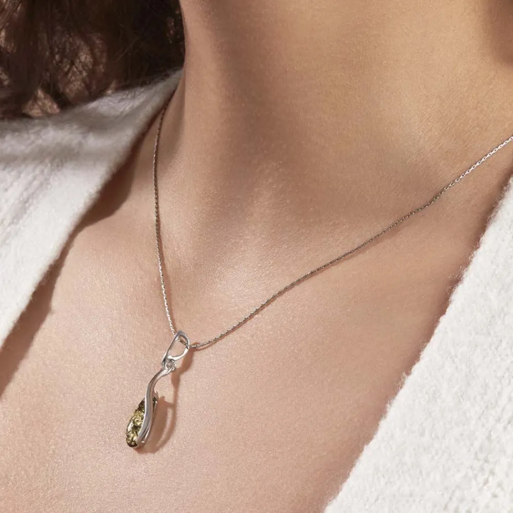 Collier Argent Blanc Odilon Ambre|Marc Orian Online