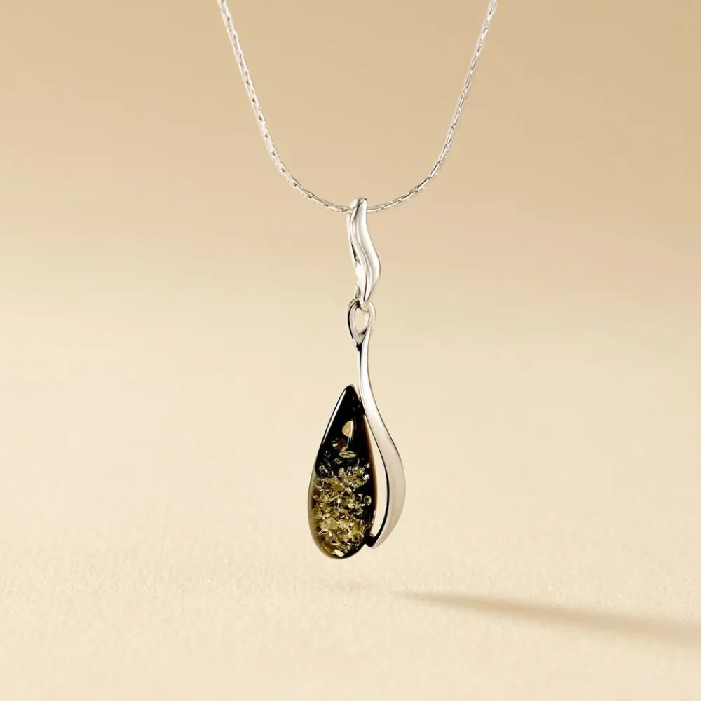 Collier Argent Blanc Odilon Ambre|Marc Orian Online