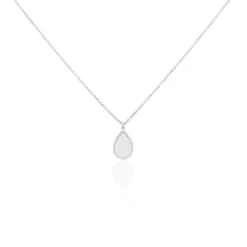 Collier Argent Blanc Paros