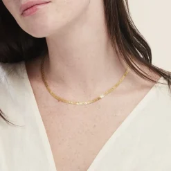 Collier Argent Jaune Carola