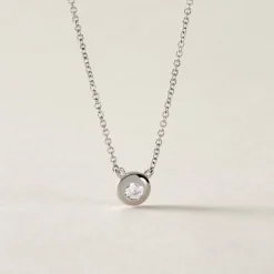 Collier Argent Laureano Oxydes De Zirconium