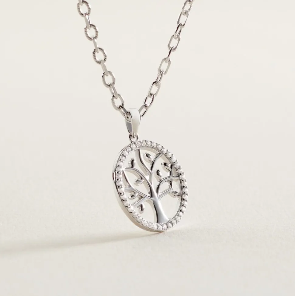 Collier Argent Urcisse Oxydes De Zirconium