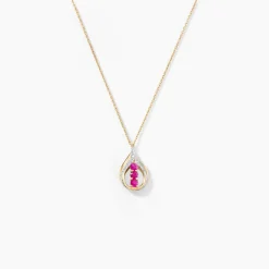 Collier Aurora Or Jaune Rubis Et Diamant