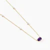 Collier Ayomide Or Jaune Améthyste Oxyde De Zirconium