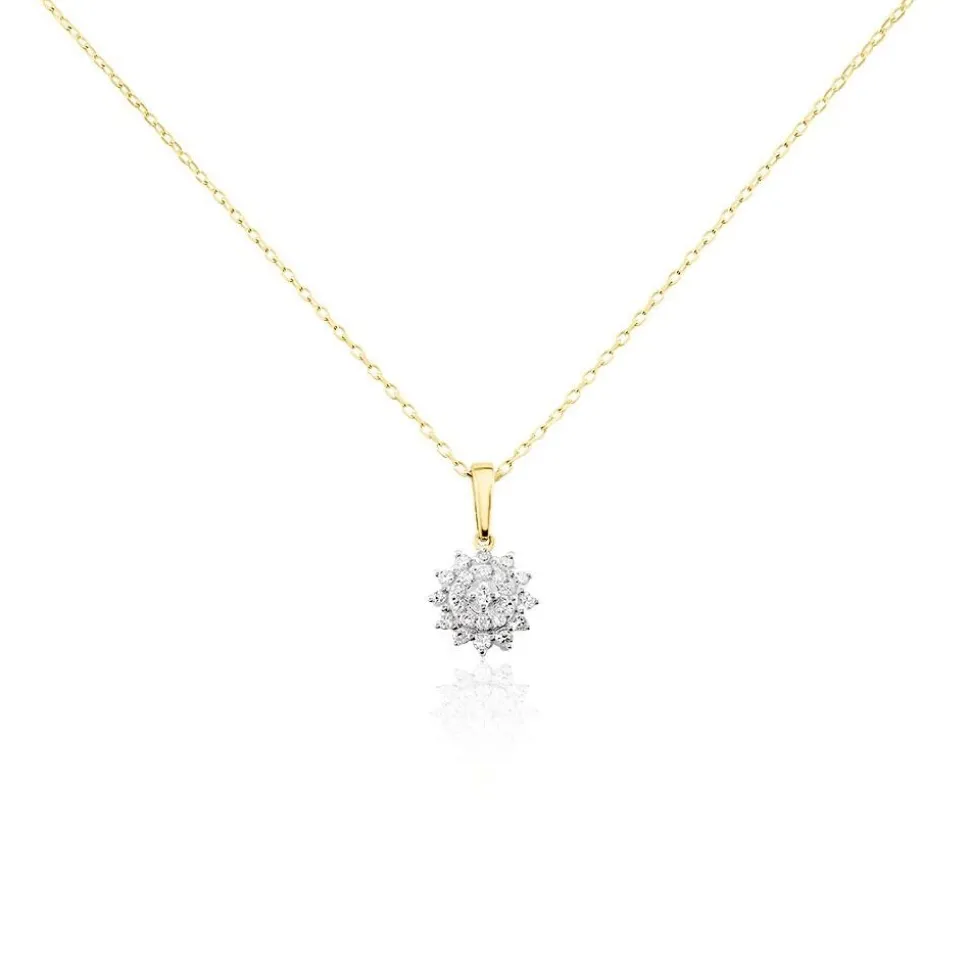 Collier Barbra Or Jaune Diamant