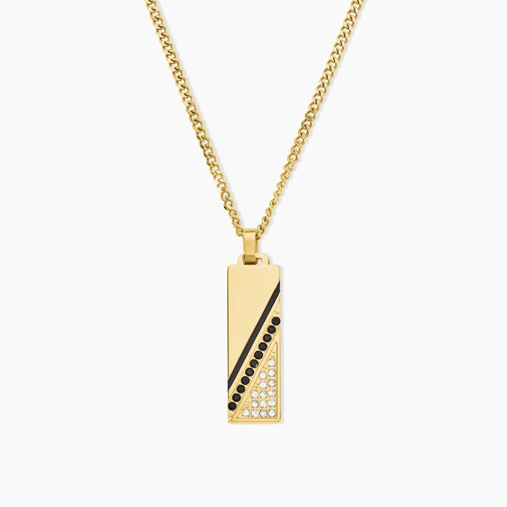 Collier Bartev Acier Jaune Cristal|Marc Orian Best