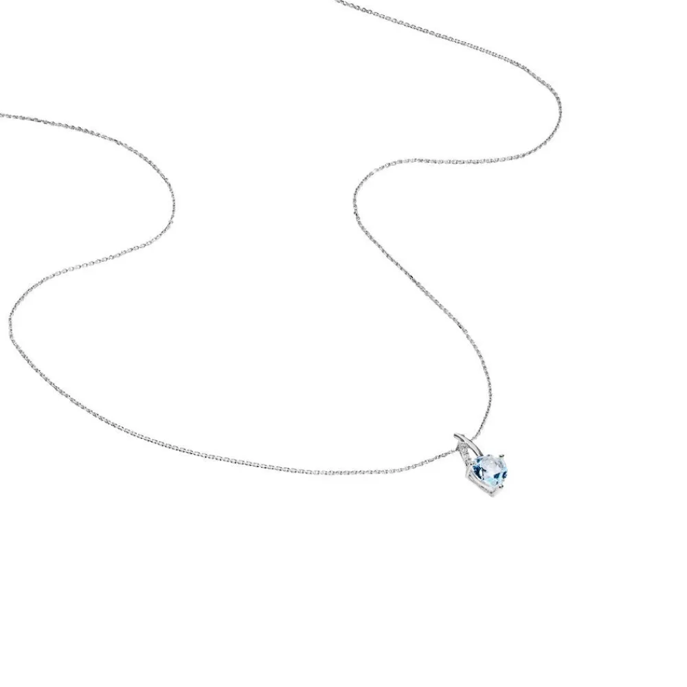 Collier Bertille Or Blanc Topaze Et Oxyde De Zirconium|Marc Orian Discount