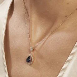 Collier Brigita Plaqué Or Pierre De Synthese Et Oxyde De Zirconium|Marc Orian Online