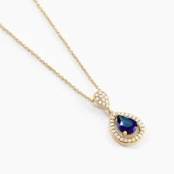 Collier Brigita Plaqué Or Pierre De Synthese Et Oxyde De Zirconium|Marc Orian Online