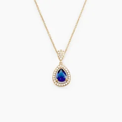 Collier Brigita Plaqué Or Pierre De Synthese Et Oxyde De Zirconium|Marc Orian Online