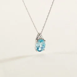 Collier Britney Or Blanc Topaze Et Oxyde De Zirconium|Marc Orian Online