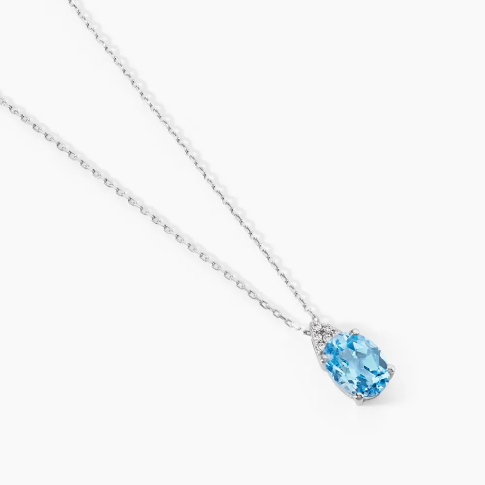 Collier Britney Or Blanc Topaze Et Oxyde De Zirconium|Marc Orian Online
