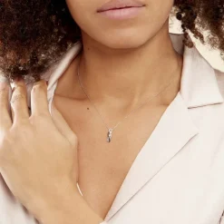Collier Callune Or Blanc Diamant