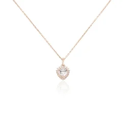 Collier Calvi Argent Rose Oxyde De Zirconium