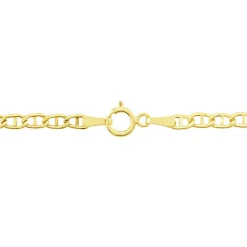 Collier Capucin Or Jaune Maille Marine Plate