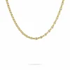 Collier Carlo Or Bicolore Maille Marine Ronde