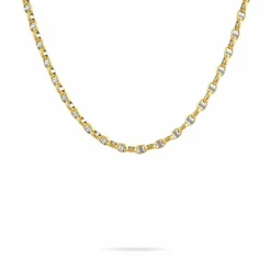 Collier Carlo Or Bicolore Maille Marine Ronde|Marc Orian Online