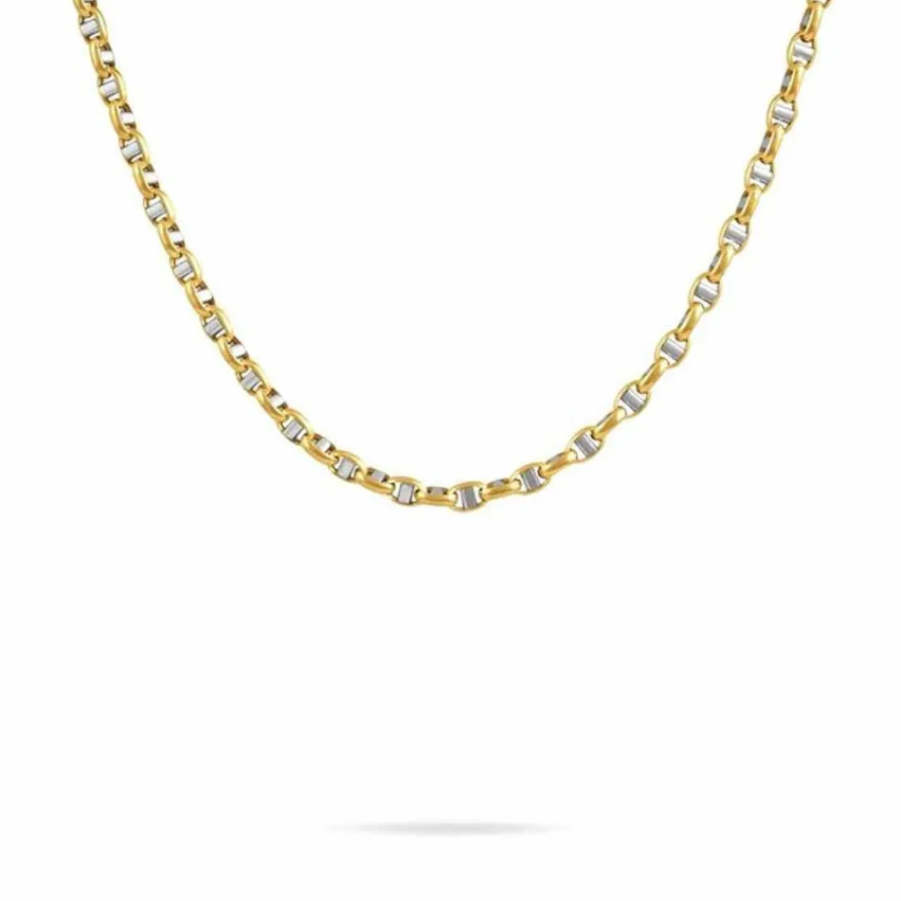 Collier Carlo Or Bicolore Maille Marine Ronde|Marc Orian Online
