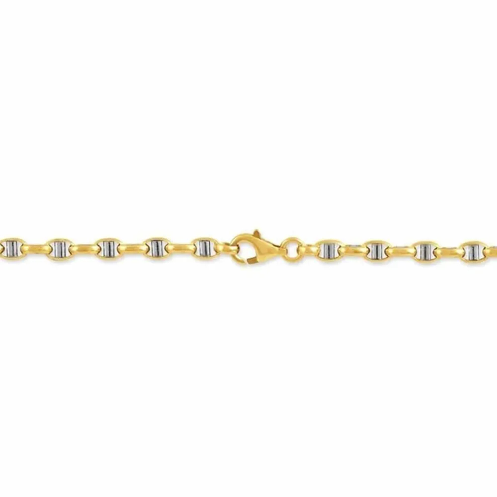 Collier Carlo Or Bicolore Maille Marine Ronde|Marc Orian Online