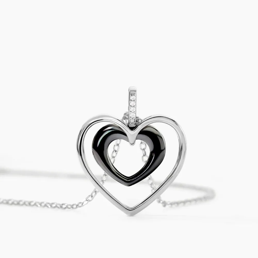 Collier Ceramik Design Argent Blanc Céramique Et Oxyde De Zirconium|Marc Orian Clearance