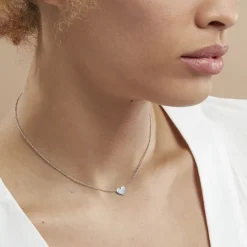 Collier Chandana Argent Blanc
