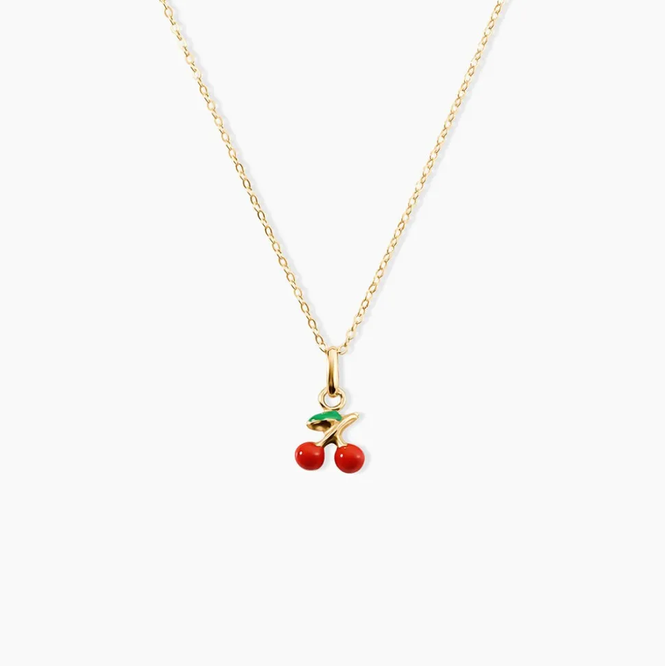 Collier Cherry Cerise Or Jaune