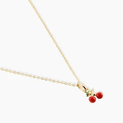 Collier Cherry Cerise Or Jaune