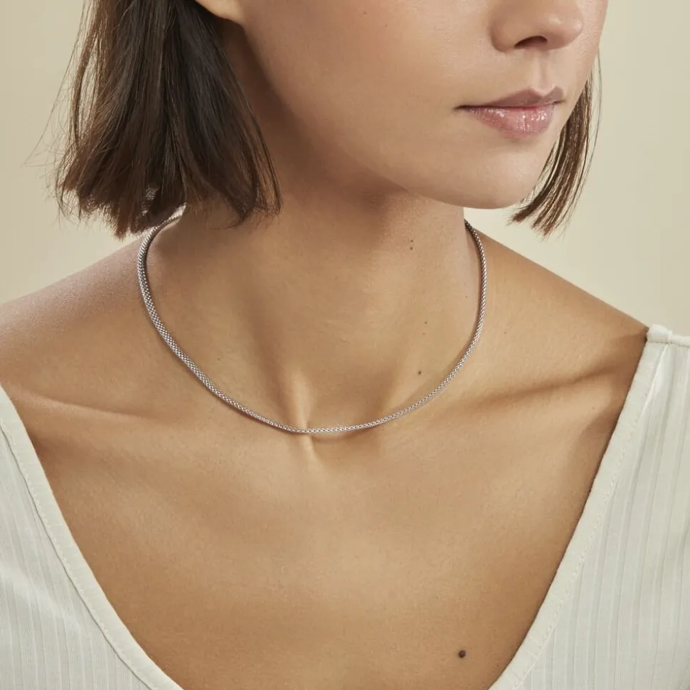Collier Christine Argent Blanc