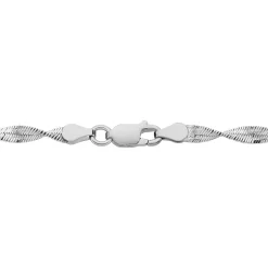 Collier Ciana Torsade Diamante Argent Blanc
