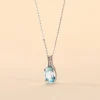 Collier Cindy Or Blanc Topaze Oxyde De Zirconium