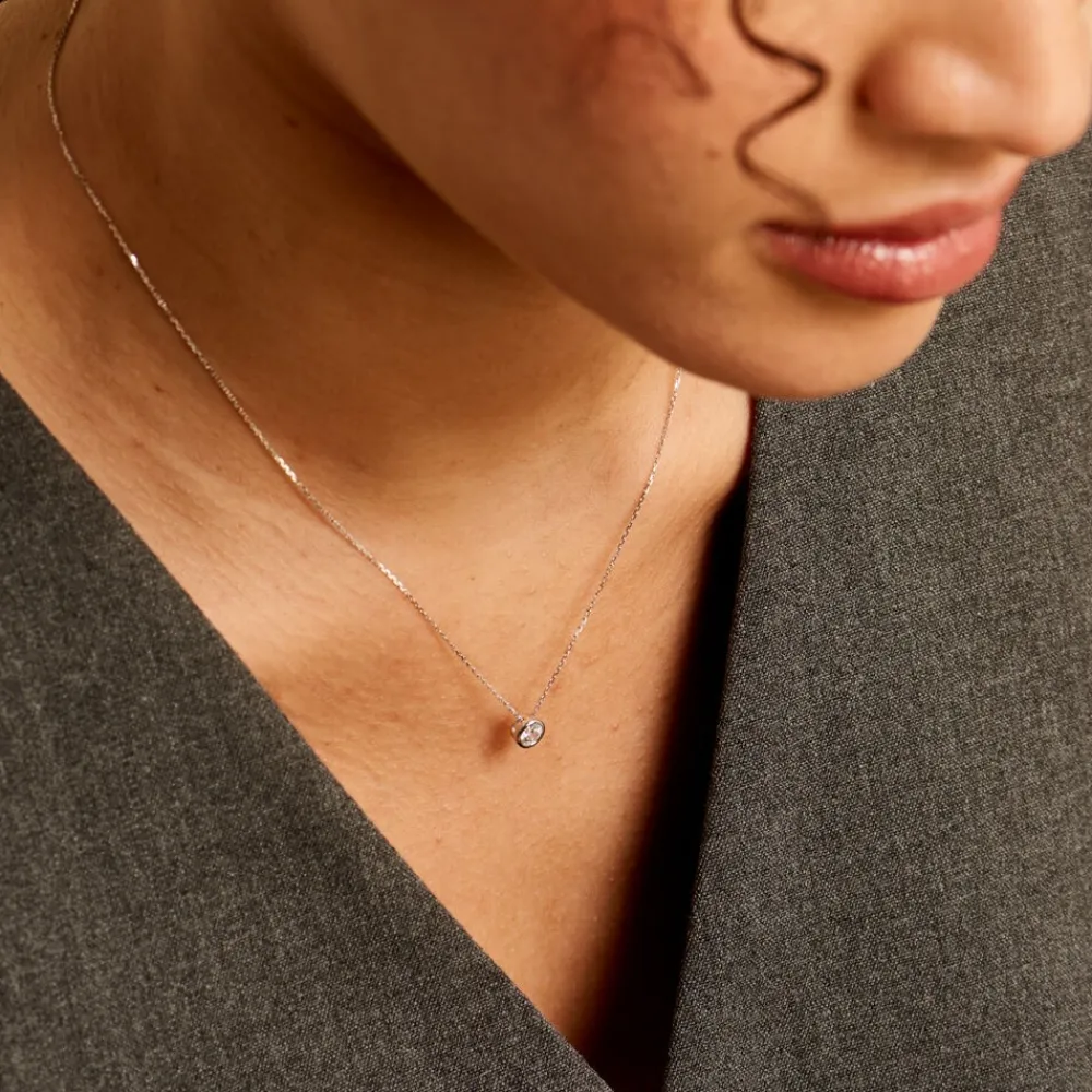Collier Columbine De Zirconium Blanc|Marc Orian Discount