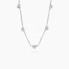 Collier Cœur D'amour Argent Blanc