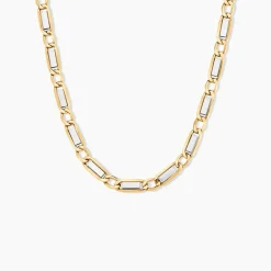 Collier Danae Plaquette Or Bicolore