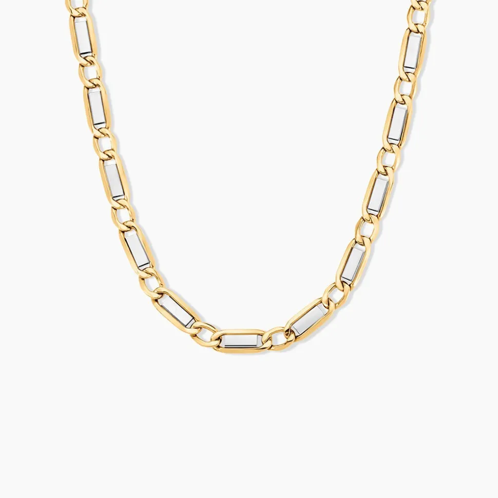 Collier Danae Plaquette Or Bicolore